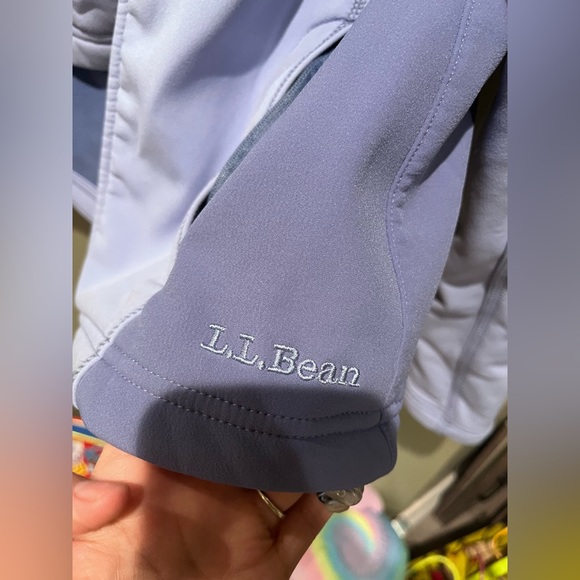 L.L. Bean Light Purple Full Zip Fleece Lined Weather Resistant Jacket Coat Fall - Picture 5 of 8